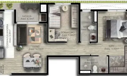 Apartamento com 2 quartos à venda na Rua Araçá, 545, Centro, Canoas, 59 m2 por R$ 400.000