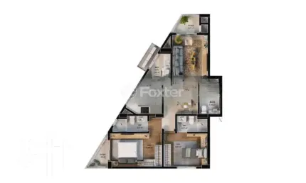 Apartamento com 2 quartos à venda na rua coronel pedro demoro, 1905, balneário, florianópolis, 75 m2 por r$ 837.005