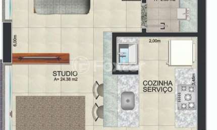 Kitnet / Stúdio à venda na Rua Fernando Cortez, 553, Cristo Redentor, Porto Alegre, 32 m2 por R$ 359.000