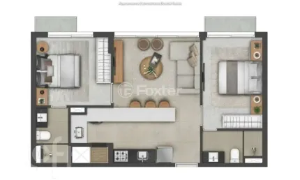 Apartamento com 2 quartos à venda na Rua José do Patrocínio, 527, Cidade Baixa, Porto Alegre, 60 m2 por R$ 766.000