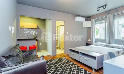 Kitnet / stúdio à venda na rua josé de alencar, 1263, menino deus, porto alegre, 30 m2 por r$ 229.000