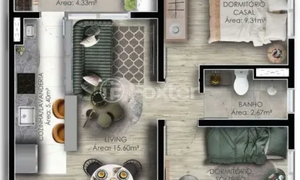 Apartamento com 2 quartos à venda na Rua Araçá, 545, Centro, Canoas, 51 m2 por R$ 315.000