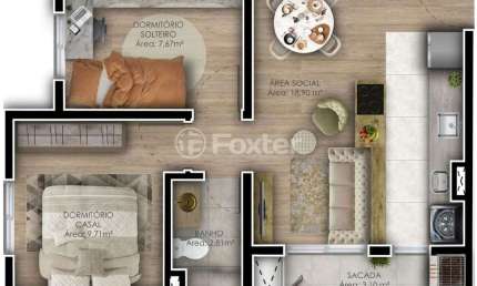 Apartamento com 2 quartos à venda na Rua Assis Brasil, 315, Nossa Senhora das Graças, Canoas, 49 m2 por R$ 308.000