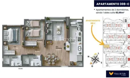 Apartamento com 2 quartos à venda na Avenida Primeiro de Maio, 1700, Várzea Grande, Gramado, 63 m2 por R$ 721.650