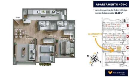 Apartamento com 2 quartos à venda na Avenida Primeiro de Maio, 1700, Várzea Grande, Gramado, 60 m2 por R$ 687.650