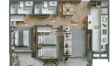 Apartamento com 2 quartos à venda na avenida primeiro de maio, 1700, várzea grande, gramado, 80 m2 por r$ 721.650