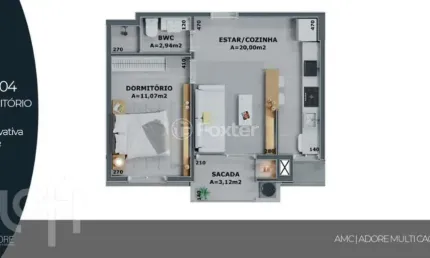 Apartamento com 1 quarto à venda na Rua Leonel Pereira, 715, Cachoeira do Bom Jesus, Florianópolis, 41 m2 por R$ 690.000