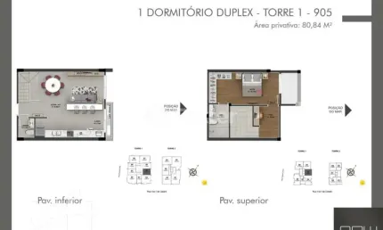 Apartamento com 1 quarto à venda na Rua Araci Vaz Callado, 1514, Canto, Florianópolis, 45 m2 por R$ 659.714