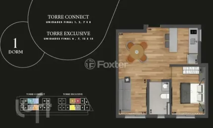 Apartamento com 1 quarto à venda na rodovia virgílio várzea, 427, saco grande, florianópolis, 44 m2 por r$ 875.000
