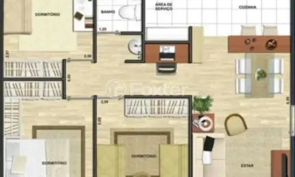 Apartamento com 3 quartos à venda na Avenida Thomaz Edison, 3500, São Miguel, São Leopoldo, 55 m2 por R$ 200.000