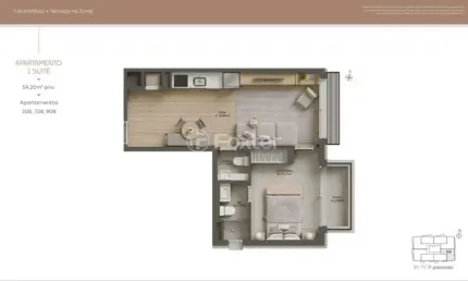 Apartamento com 1 quarto à venda na Rua Marquês do Pombal, 641, Moinhos de Vento, Porto Alegre, 54 m2 por R$ 1.123.402