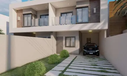 Sobrado com 3 quartos  à venda, 89.00 m2 por R$445000.00  - Cara Cara - Ponta Grossa/PR