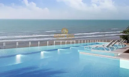 Frente Mar! R$ 267 mil de entrada, 3 dorm, 2 suítes, varanda gourmet