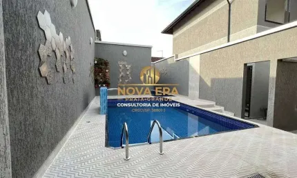 LINDA Casa De Condomínio Com Piscina e Área Gourmet, Fino Acabamento R$335 mil
