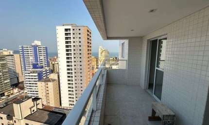 VISTA LIVRE E PARCIAL PARA O MAR, AVIAÇÃO, 1 dorm, 1 vaga, R$ 379 mil, ac banco