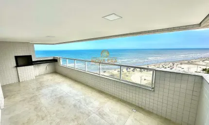 Alto padrão frente mar !! r$ 490 mil de entrada - 3 dormts c/varanda vista mar