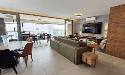 Apartamento tipo para venda em Brooklin Paulista com 3 quartos, sendo 3 suítes, 141m²