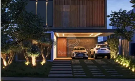 Casa em condomínio, nova com 341m2 construção em um terreno de 486m2.