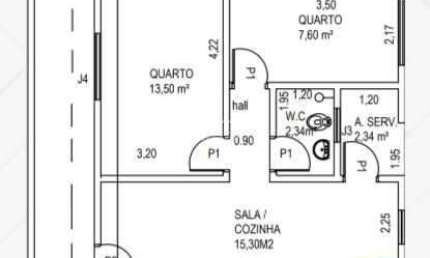 MORRO NOVA CINTRA SANTOS CASA 2 DORMITÓRIOS 1 VAGA GARAGEM
