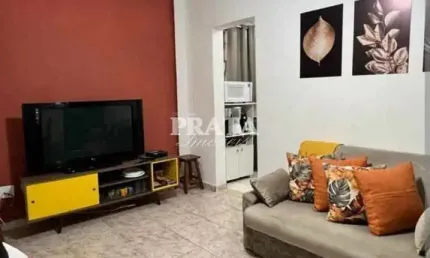 Gonzaga santos 1 dormitório 1 vaga garagem próximo à praia