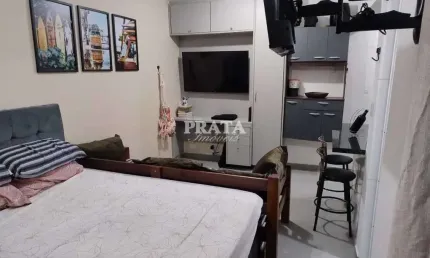 Ponta da praia santos kitnet 1 dormitório 1 vaga garagem