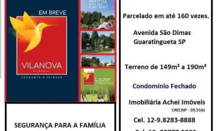Terreno à venda no São Dimas, Guaratinguetá  por R$ 90.000