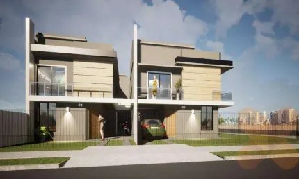 Sobrado com 3 dormitórios à venda, 67 m² por R$ 468.000,00 - Cidade Industrial - Curitiba/PR