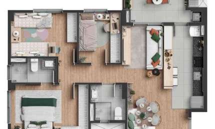 Apartamento com 1 quarto à venda na Rua Luiz Ronaldo Canalli, 3016, Campo Comprido, Curitiba, 43 m2 por R$ 530.570