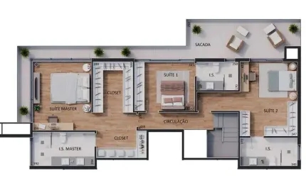 Cobertura com 3 dormitórios à venda sendo 3 suítes, 259.08 m² por - R$ 4.400.810,87 - Água Verde - Curitiba/PR
