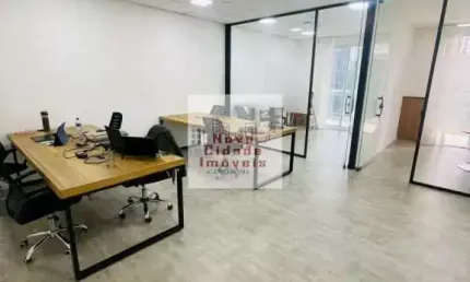Brooklin! Conj. comercial 70 mts²  1 sala SEMI-MOBILIADA 1 banh 2 vagas para locação. - SA2843