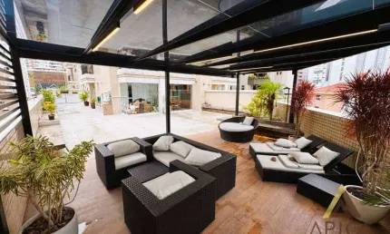 !!!OPORTUNIDADE ÚNICA!!! APTO. GARDEM com 261m² ÚTEIS - 02 SUÍTES - CHURRASQUEIRA - LOUNGE - 03 VAGAS - PRÉDIO COM LAZER COMPLETO - GONZAGA/SANTOS