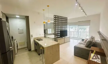 APARTATAMENTO ALTO PADRÃO PÉ NA AREIA PARA LOCAÇÃO EM PRÉDIO COM LAZER COMPLETO E SERVIÇOS - 52m² ÚTEIS - VARANDA COM VISTA MAR - 1DORMITÓRIO - 1VAGA