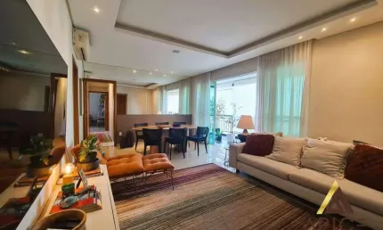 Maravilhoso apto. alto padrão porteira fechada com 139m² úteis - 03 dorm sendo 02 suítes - 04 wc - varanda ampla - 02 vagas - lazer completo - gonzaga