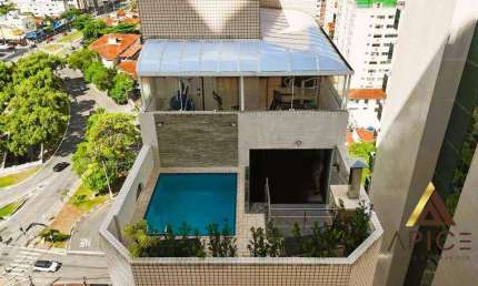 MARAVILHOSA COBERTURA TRIPLEX - 400m² ÚTEIS - 03 SUÍTES - PISCINA - ACADEMIA - ESP. GOURMET com CHURRASQUEIRA - OFFICE - 03 VAGAS PARALELAS - GONZAGA