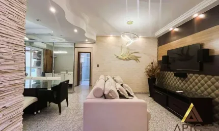 Excelente apto. alto padrão com 118m² úteis - 03 dorm. sendo 01 suíte - 03 w.c - varanda - dependência completa - 02 vagas - lazer - vila rica