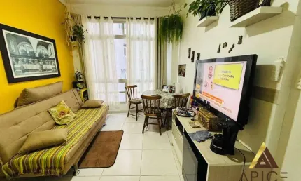 Apartamento com 1 dormitório à venda, 58 m² por r$ 270.000 - itararé - são vicente/sp