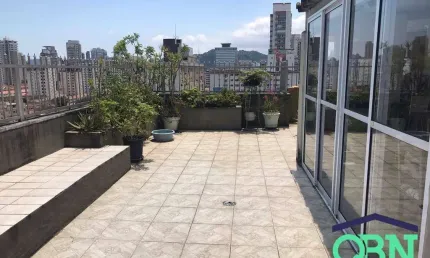 Cobertura com 3 dormitórios à venda, 273 m² por r$ 815.000,00 - boqueirão - santos/sp