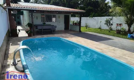 Casa de campo com Piscina, contendo 3 dormitórios à venda, 462 m² por R$ 460.000 - Balneario Gaivotas - Itanhaém/SP