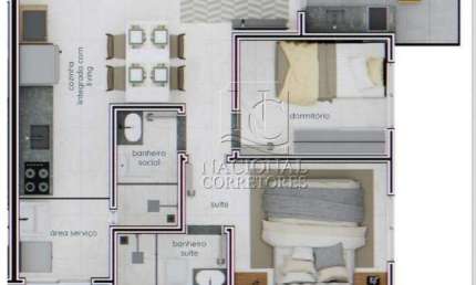 Apartamento à venda, 2 quartos, 1 suíte, 1 vaga, Campestre - Santo André/SP