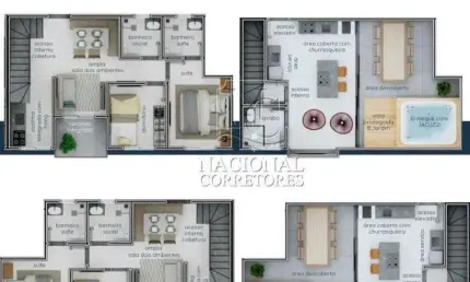 Cobertura à venda, 2 quartos, 1 suíte, 1 vaga, campestre - santo andré/sp