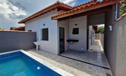 Casa para Venda em Itanhaém, Jamaica, 3 dormitórios, 1 suíte, 1 banheiro, 1 vaga