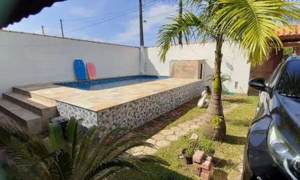 Casa para Venda em Itanhaém, Balneário Tupy, 2 dormitórios, 2 banheiros, 3 vagas