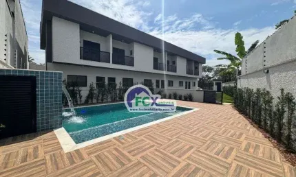 Casa em condomínio para venda em itanhaém, bopiranga, 2 dormitórios, 2 suítes, 1 banheiro, 1 vaga