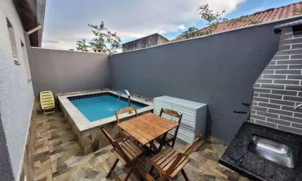 Casa em condomínio para venda em itanhaém, balneário gaivotas, 2 dormitórios, 1 suíte, 1 banheiro, 1 vaga
