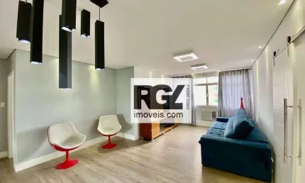 Apartamento com 3 dormitórios, 130 m² - venda por r$ 1.070.000,00 ou aluguel por r$ 7.200,00/mês - pompéia - santos/sp