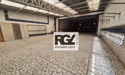Galpão para alugar, 671 m² por r$ 15.000,00/mês - centro - santos/sp