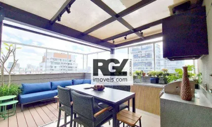 Cobertura com 3 dormitórios à venda, 230 m² por r$ 4.750.000,00 - brooklin - são paulo/sp