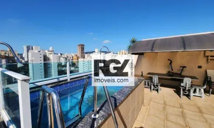 Cobertura com 2 dormitórios à venda, 223 m² por r$ 1.260.000,00 - aparecida - santos/sp