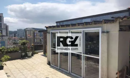 Cobertura com 3 dormitórios à venda, 215 m² por r$ 890.000,00 - boqueirão - santos/sp