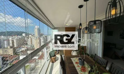Apartamento com 3 dormitórios à venda, 155 m² por R$ 2.100.000,00 - Embaré - Santos/SP